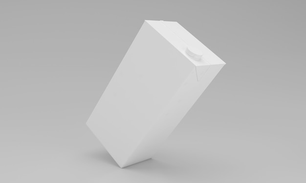 Paquete de leche Diseño de paquete de embalaje 3D renderizado