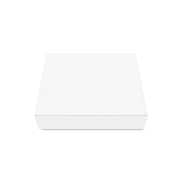 Paquete de producto de cajas de embalaje en blanco de maqueta de caja blanca aislado en un fondo blanco