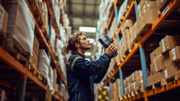 Foto paquetes de escaneo especializados en logística de almacenes aig41