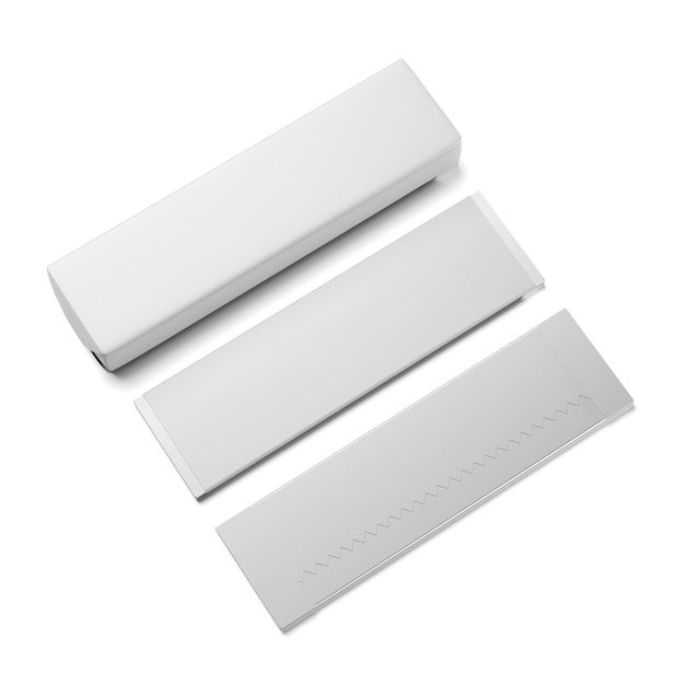 Paquetes de goma de mascar aislados en renderizado 3D blanco