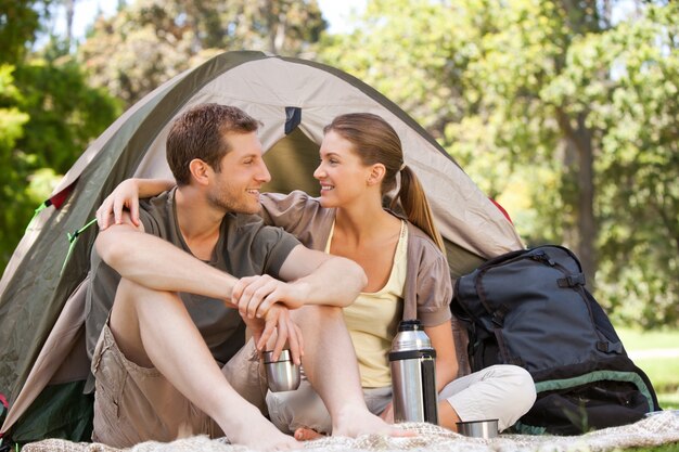 Par acampar en el parque