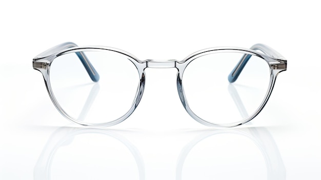 Un par de anteojos con una lente azul.