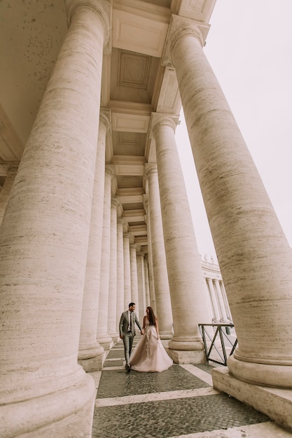 Par casando, em, vaticano, roma, itália