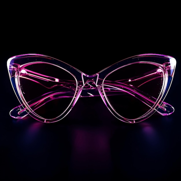 un par de gafas con una lente púrpura que dice quot púrpura quot