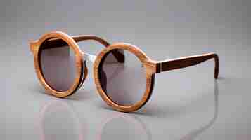 Foto un par de gafas de sol hechas de madera