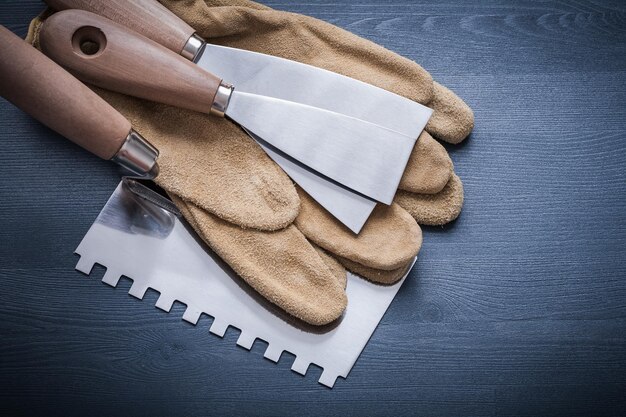 Par de guantes de raspadores de pintura de masilla