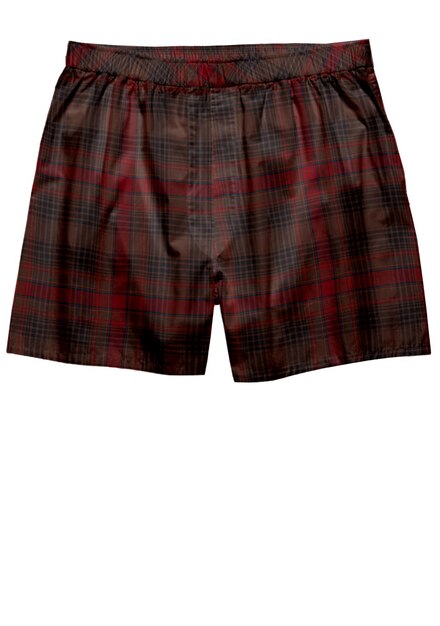 Foto un par de pantalones cortos a cuadros con un patrón a cuadros rojo y negro