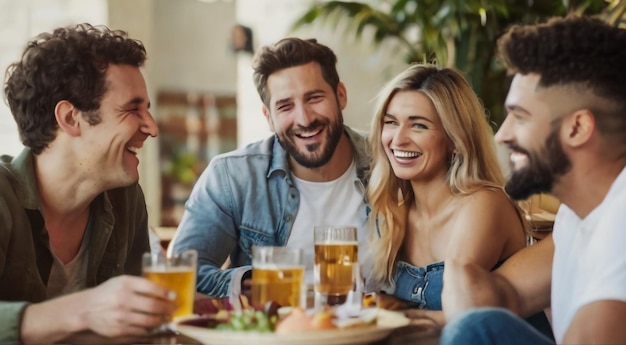 Un par de personas están comiendo juntos.