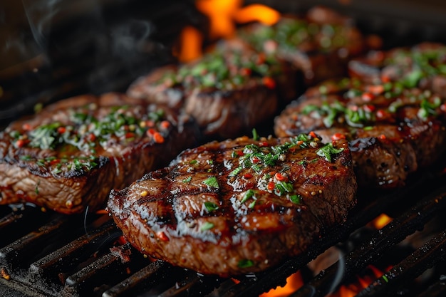 un par de pinzas están siendo colocadas en una parrilla al estilo de hallyu