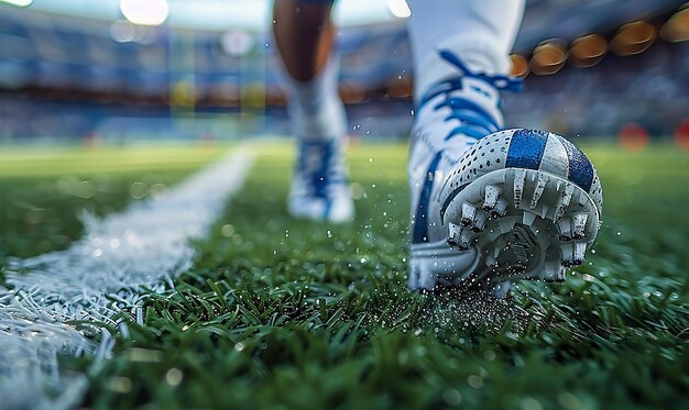 un par de zapatillas azules y blancas con la palabra Nike en el lado