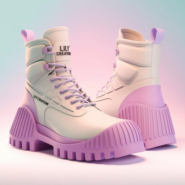 un par de zapatillas blancas con el nombre en la parte inferior