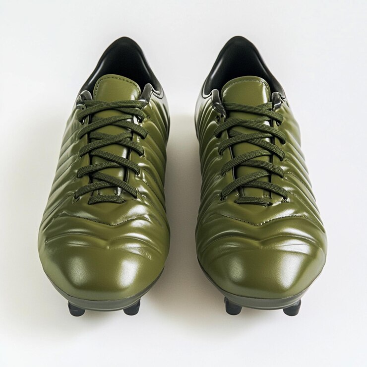 un par de zapatos verdes con el número 3 en ellos