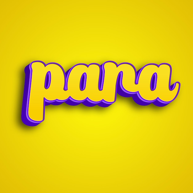 Para tipografia design 3d amarelo rosa branco fundo foto jpg