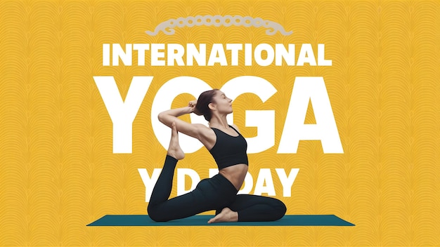para um cartaz de dia de ioga que diz dia internacional de ioga
