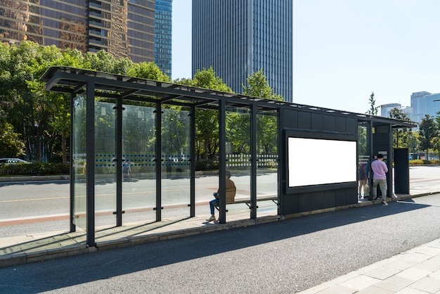 Parada de ônibus outdoor no palco, hangzhou, china