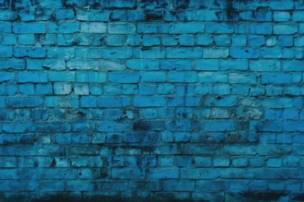Paraguas blanco de pie contra una pared de ladrillo azul IA generativa