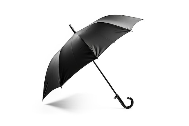 Paraguas negro transparente aislado lluvia protección AI