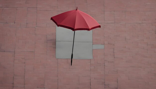 Foto un paraguas rojo con el número 3 en él