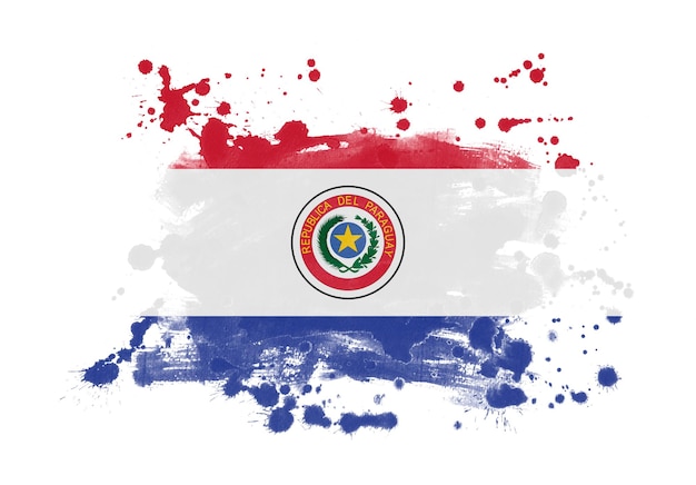 Paraguay-Flagge grunge gemalter Hintergrund