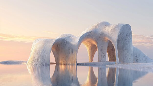 Un paraíso balneario con piedras y bambú cubiertos de musgo