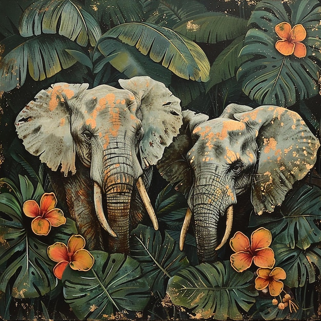 Paraíso de elefantes Refúgio de selva exuberante