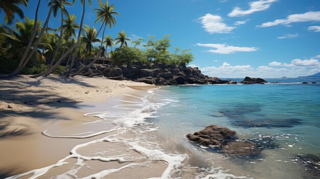 El paraíso de la playa del Caribe