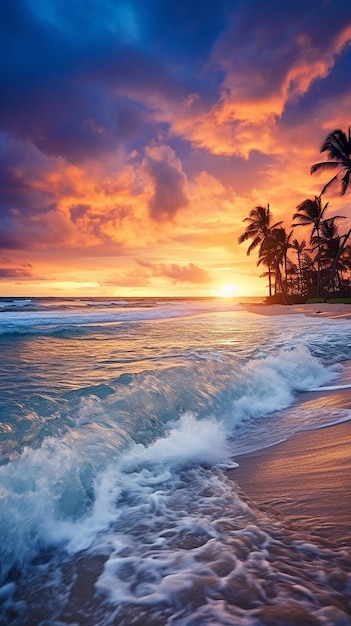 El paraíso de la playa tropical.