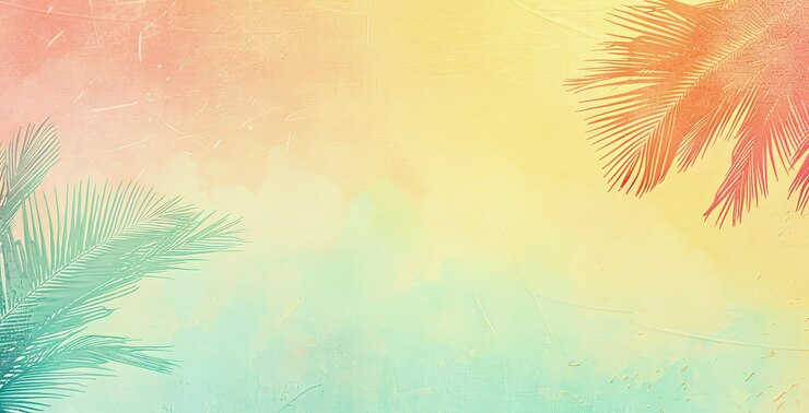 Foto el paraíso tropical un fondo de gradiente pastel