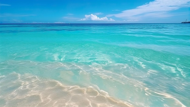 Paraíso de verano de agua de mar con gas