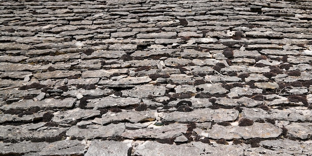 Paralelepípedos em um fundo de parede de pedra de azulejos de rua de paralelepípedos papel de parede antigo