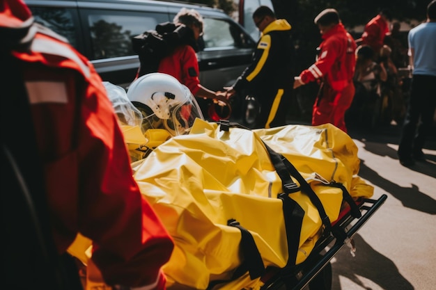 Paramedicos de ambulancias que salvan vidas de pacientes médicos profesionales que ayudan a las personas transporte médico