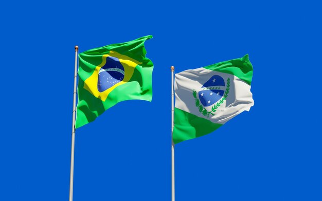 Foto parana brasilien staatsflagge. 3d-grafik