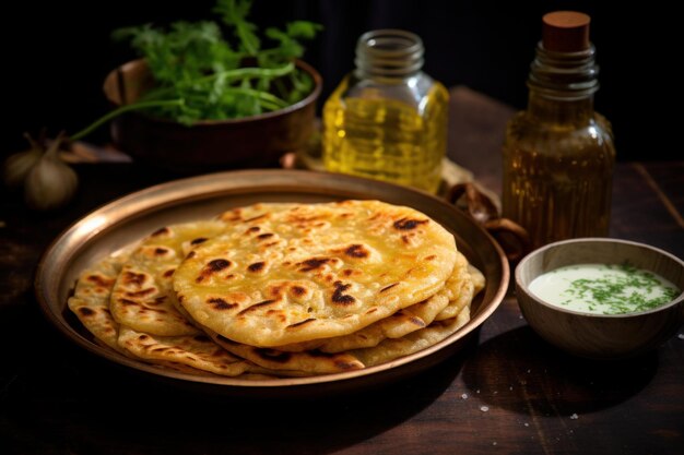 Foto parantha ghee generar el ai