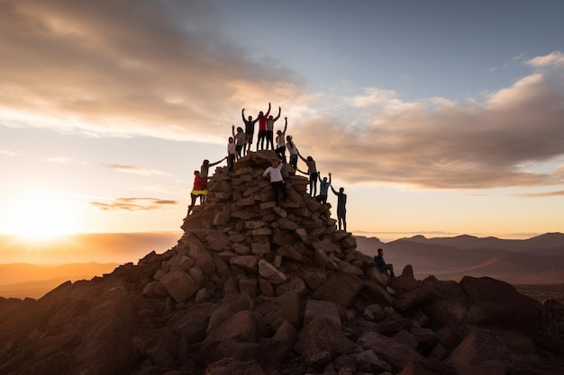 Parceiros na Pinnacle Teamwork Images foto