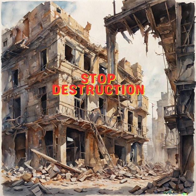 Pare a Destruição, Abrace a Mensagem de Paz
