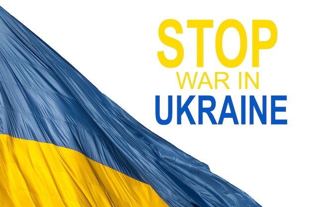 Pare a guerra na ilustração do banner da Ucrânia