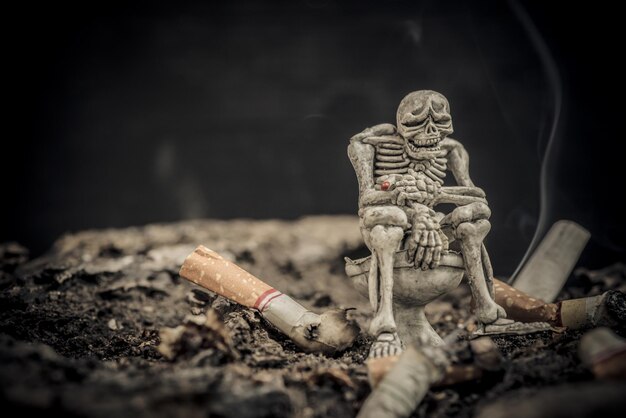 Pare de fumar no dia mundial sem tabaco. conceito insalubre e sem cigarro.