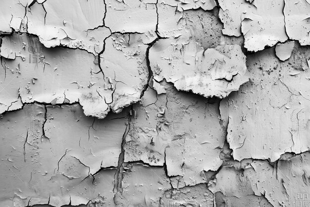 una pared agrietada con pintura desprendida y una textura áspera
