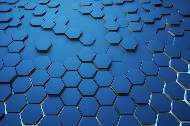 una pared azul con un fondo azul con un patrón de azulejos y un fondo azul