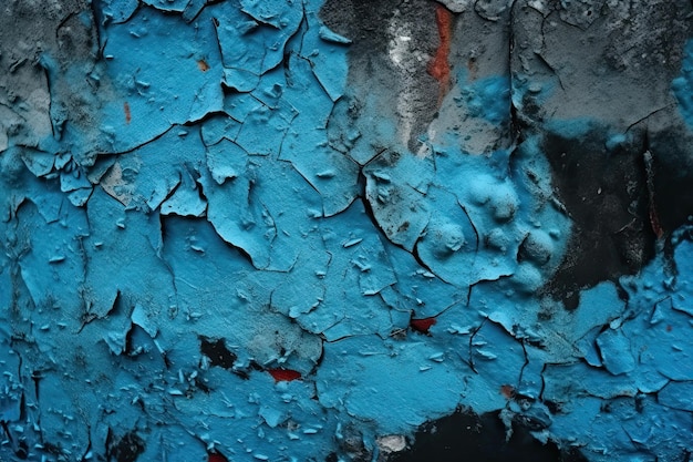 Una pared azul y negra con un fondo negro y un fondo negro con una textura de pintura azul.