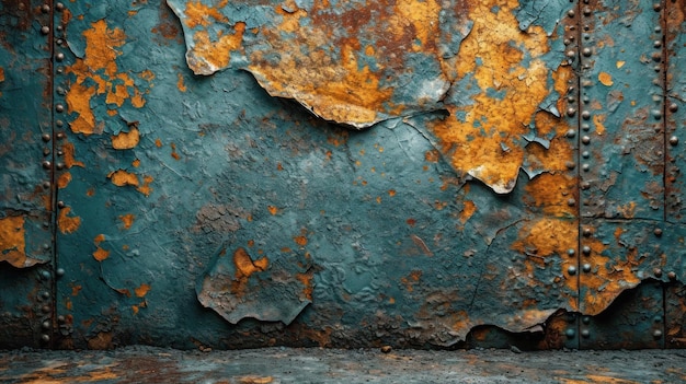 Pared azul con textura abstracta con iluminación ambiental en una habitación oscura