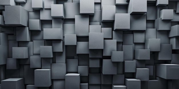 Una pared de bloques grises con un fondo gris