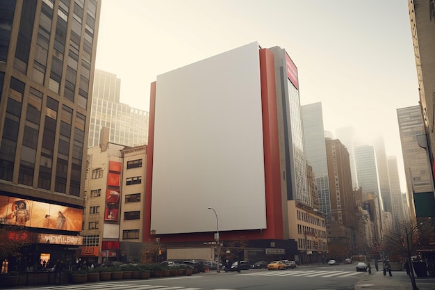 Pared de cartelera de edificio de ciudad moderna Generar Ai