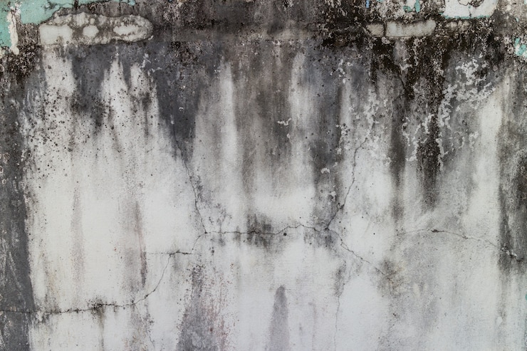Foto pared de cemento de pintura blanca de textura grunge de primer plano.
