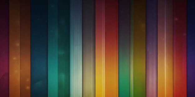una pared colorida de líneas de colores del arco iris con un fondo a rayas de arcoirés