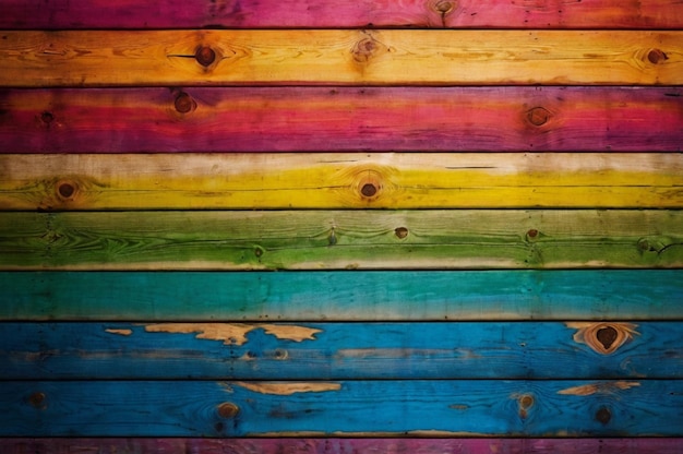 una pared colorida con un tablero de color arco iris que dice arcoirís