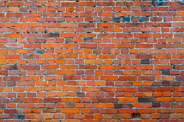 Pared del edificio de ladrillo rojo