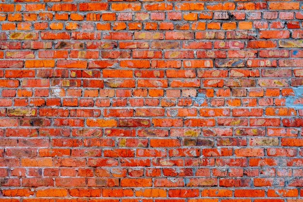 Pared del edificio de ladrillo rojo