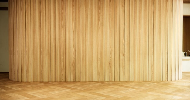 La pared del estante en la habitación moderna estilo japonés renderización 3D
