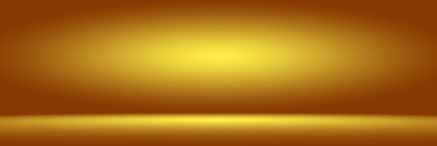 Pared de estudio degradado amarillo dorado de lujo bien utilizado como fondo diseño banner y presentación de producto...